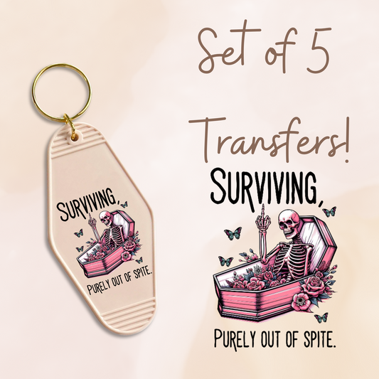 Surviving Purely Out Of Spite (MOTEL KEYCHAIN)