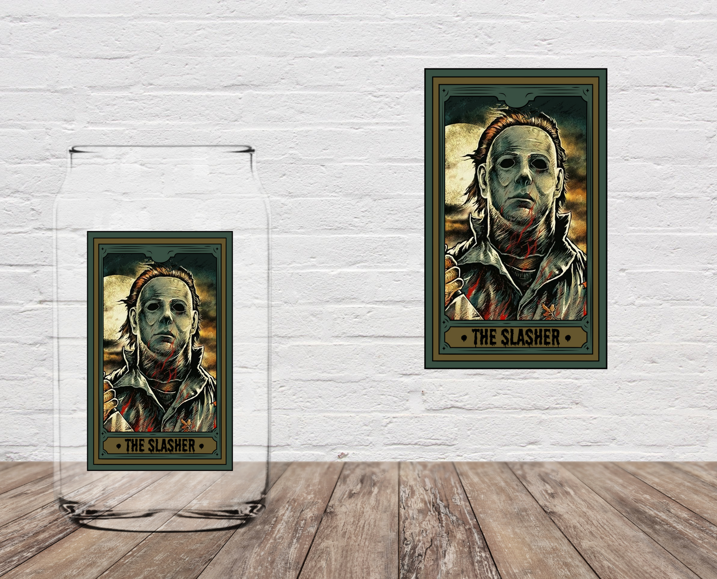 The Slasher Tarot Card DOUBLE SIDED 4" UV DTF