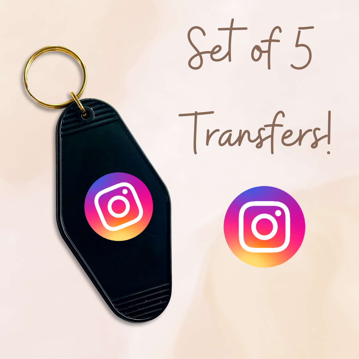 Rainbow Insta MOTEL KEYCHAIN Transfer