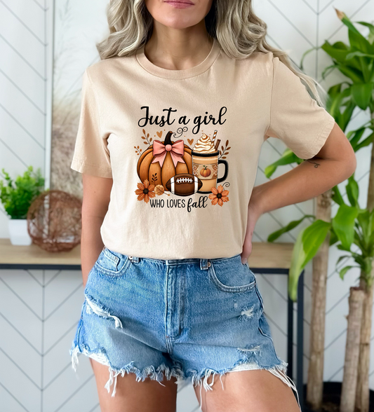 Just A Girl Who Loves Fall DTF