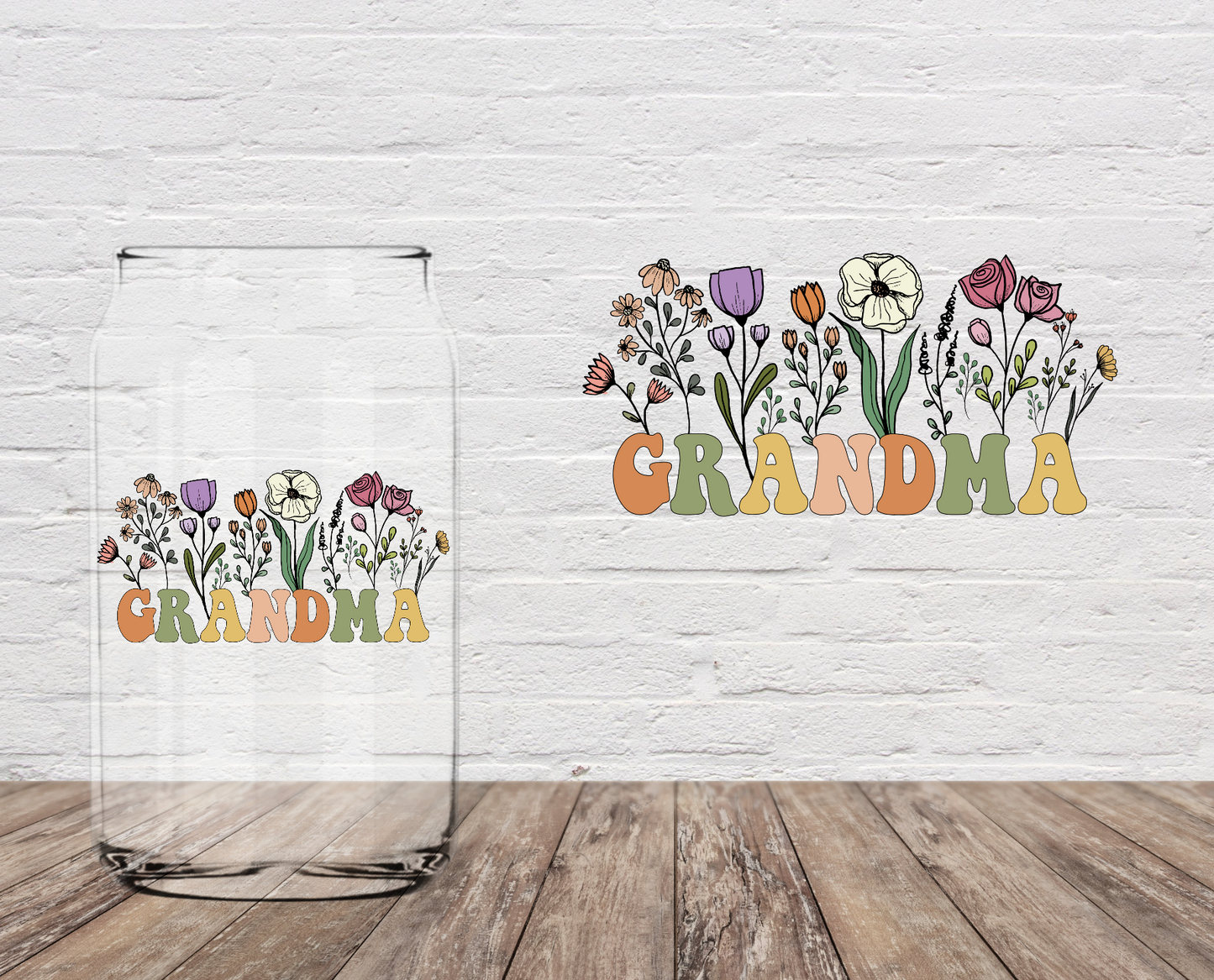 Grandma Garden 4" UV DTF