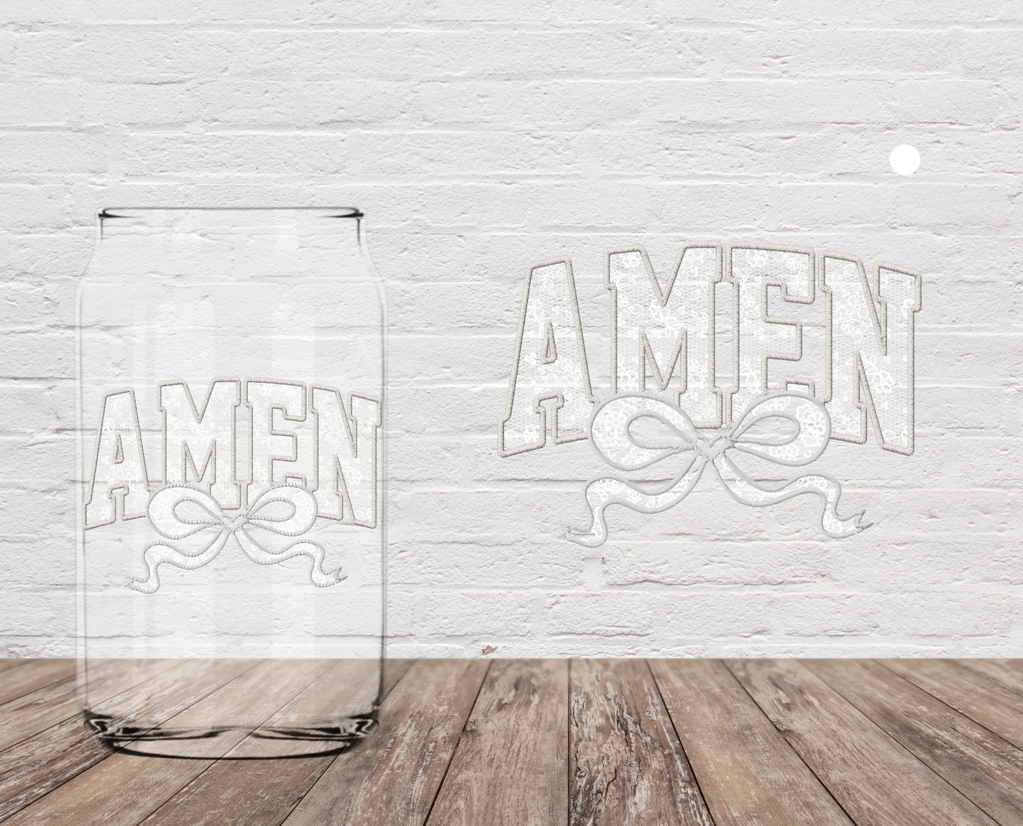 Amen Stitched 4" UV DTF