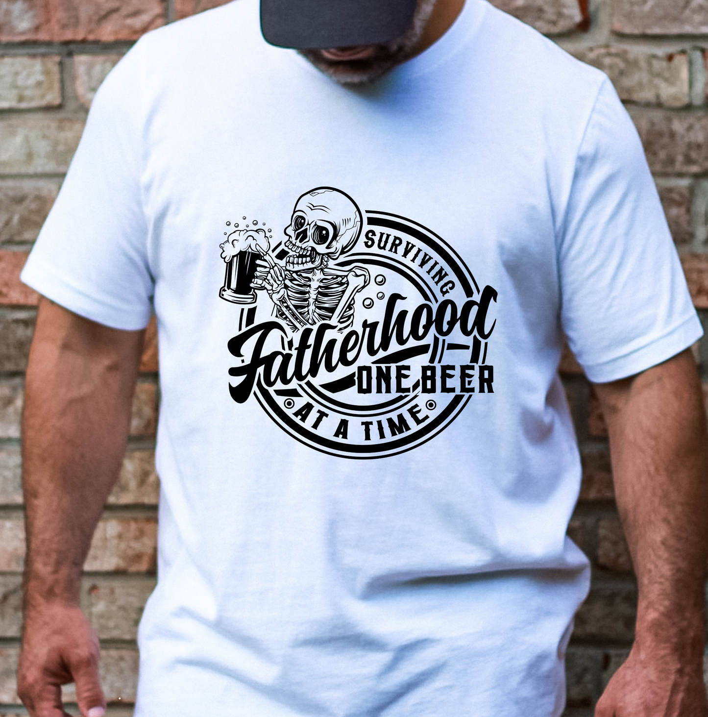 Surviving Fatherhood One Beer At A Time Screen Print