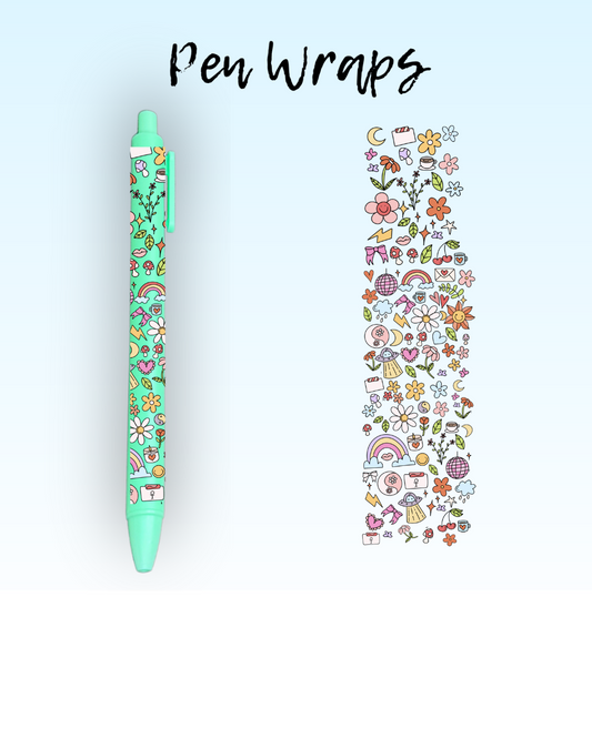 Alien Things Pen Wrap For Ballpoint Pen UV DTF