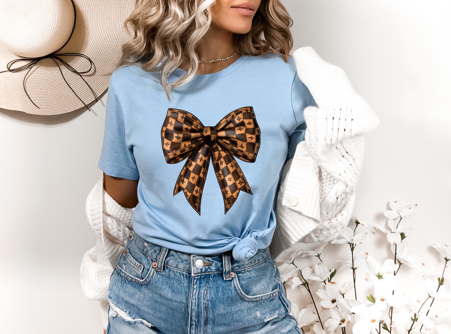 Brown Luxury Bow DTF TRANSFER