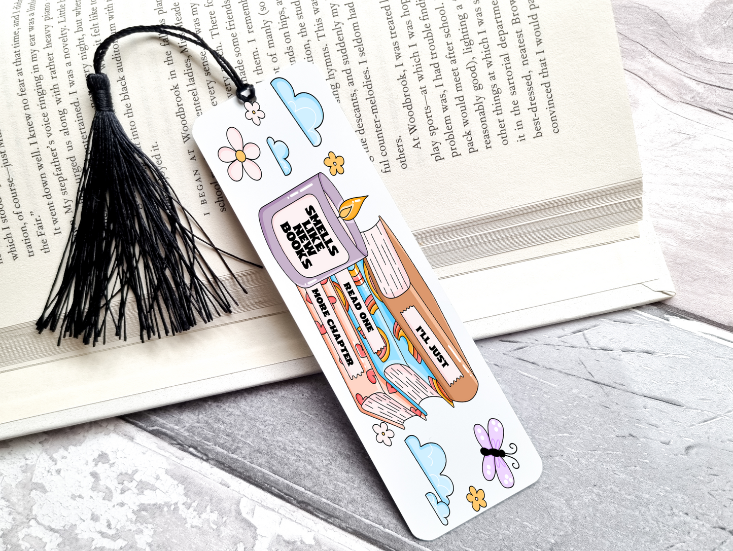 Smells Like New Books UV DTF Bookmark DOUBLE SIDED