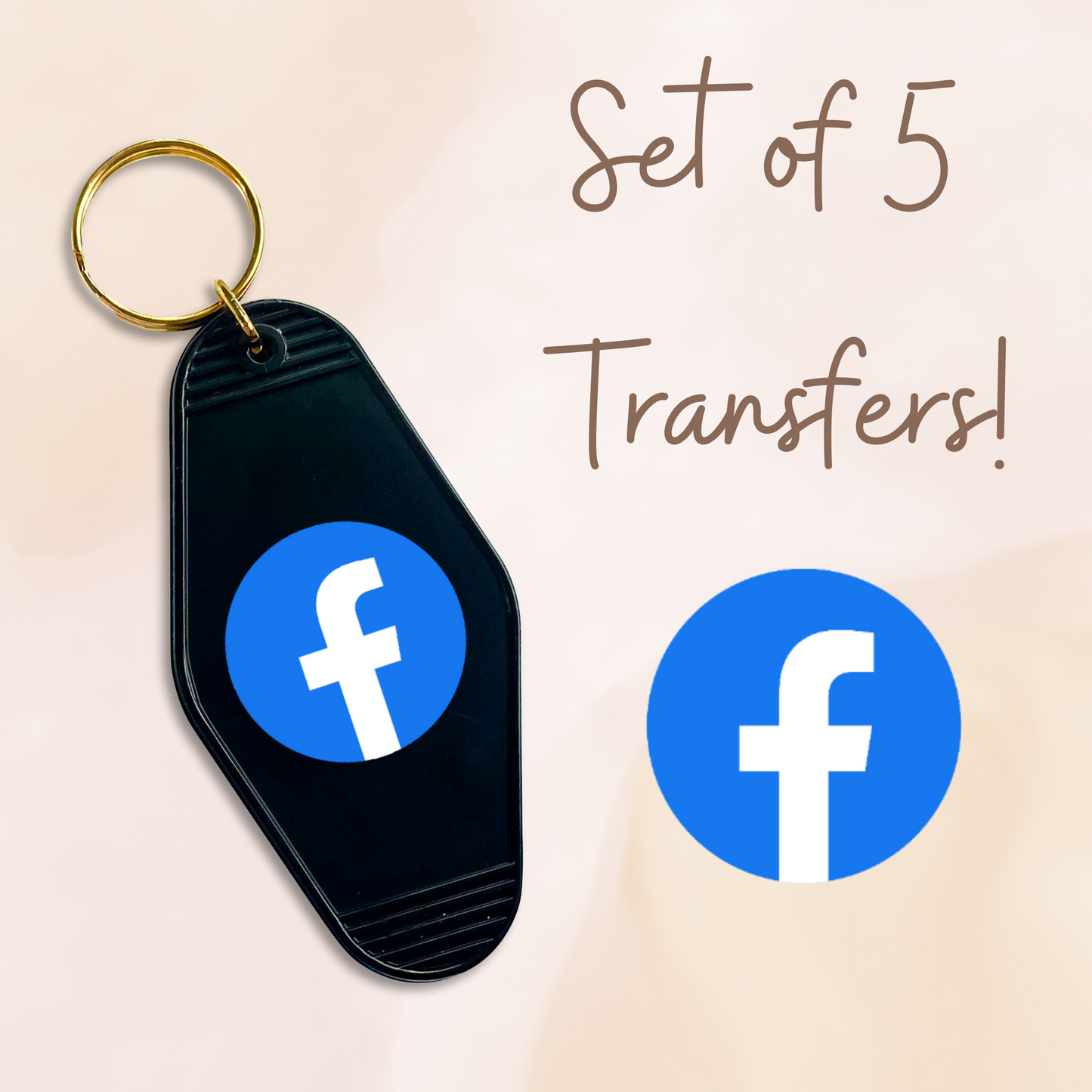 Face Blue Logo MOTEL KEYCHAIN Transfer