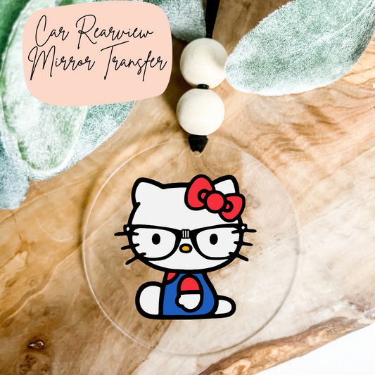 HK W Glasses Rear View Mirror UV DTF TRANSFER