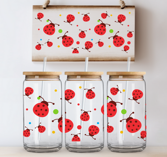 Ladybugs UV DTF Cup Wrap