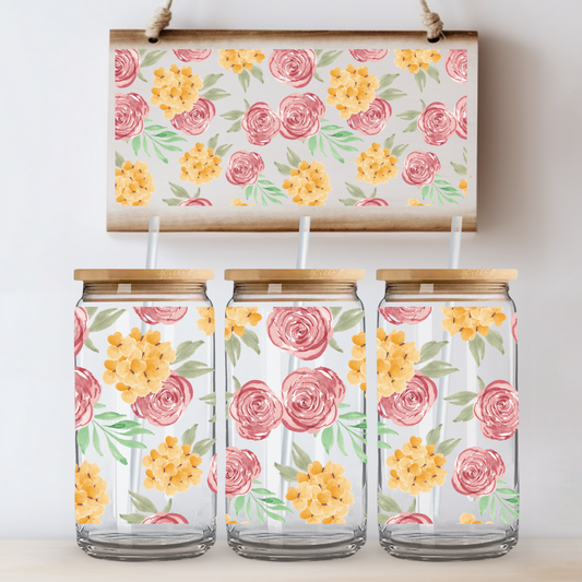 Peonies UV DTF Cup Wrap