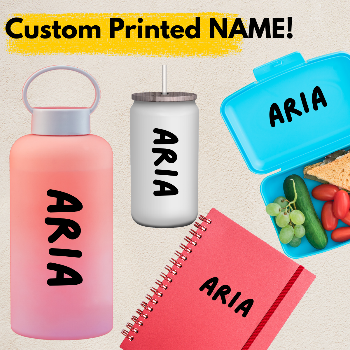 CUSTOM Name Tags UV DTF SET of 10