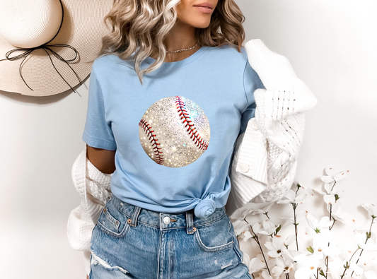 Glitter Baseball DTF TRANSFER