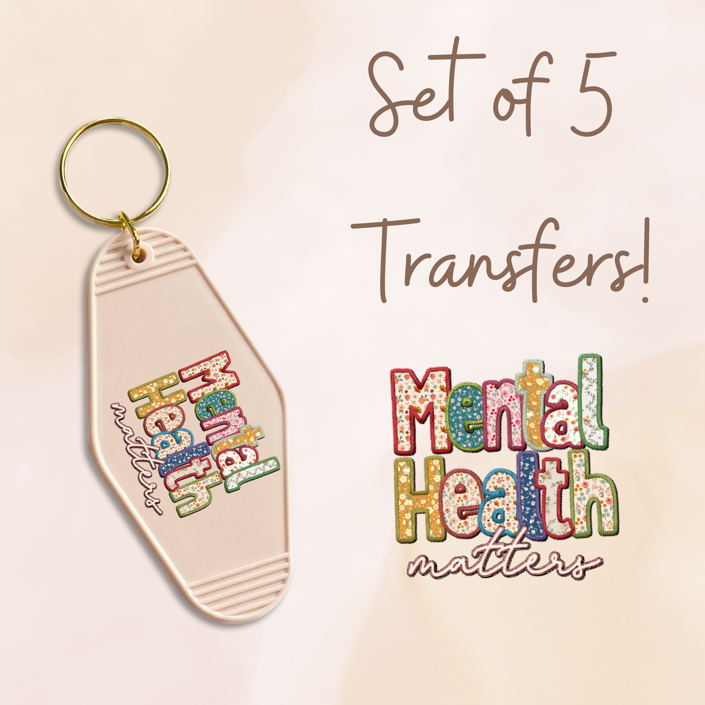 Mental Health Quilt UV (MOTEL KEYCHAIN)