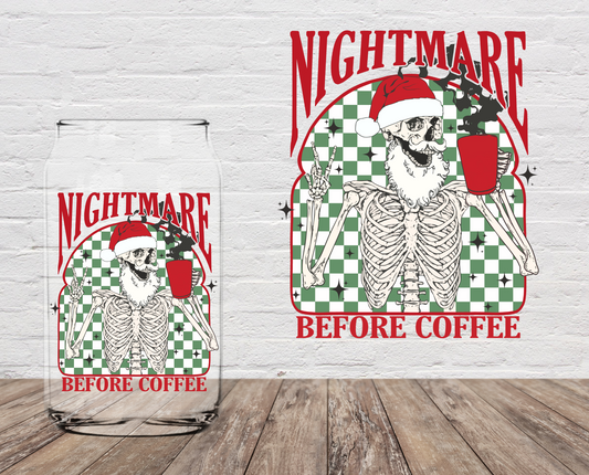 Nightmare Before Coffee 4" UV DTF