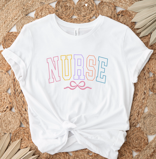 Nurse Colorful Outline DTF TRANSFER