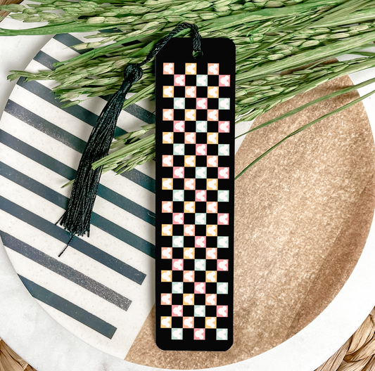 Checkered Magical Faces UV DTF Bookmark DOUBLE SIDED