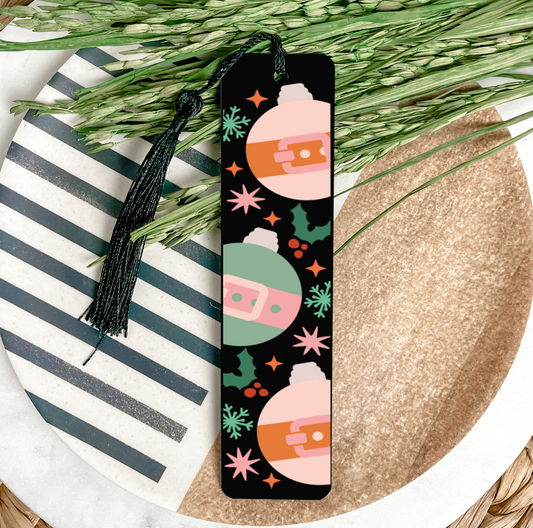 Pastel Christmas Ornaments Bookmark UV DTF Transfer