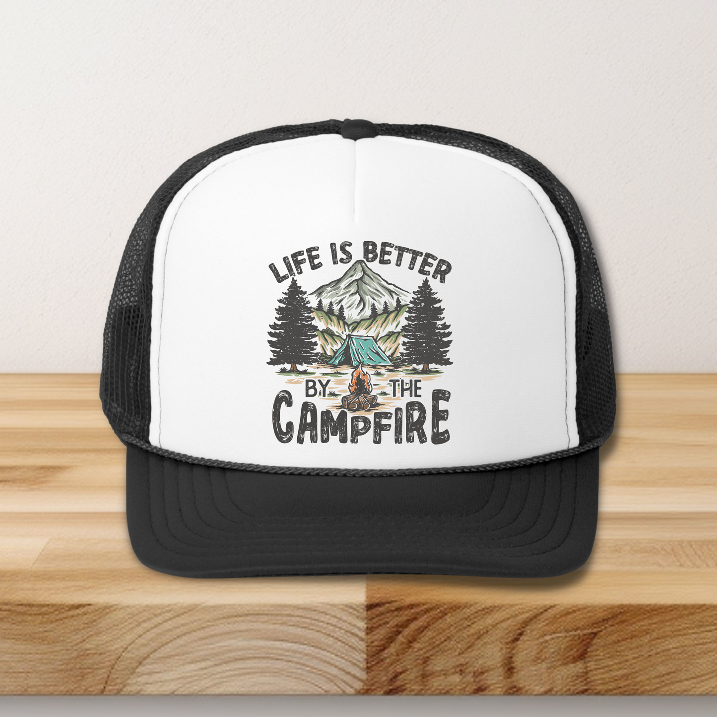 Life Is Better By The Campfire Hat Transfers DTF