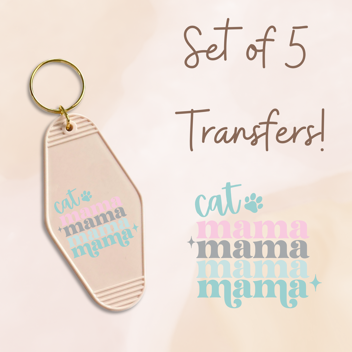 cat Mama Blue's (MOTEL KEYCHAIN)