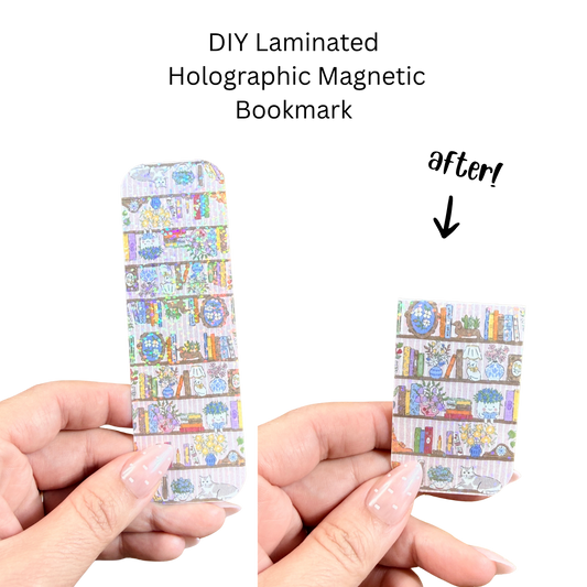Book Shelf Holographic Rectangle Magnetic Bookmark DIY