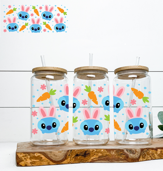 Magical Bunny Blue Monster UV DTF