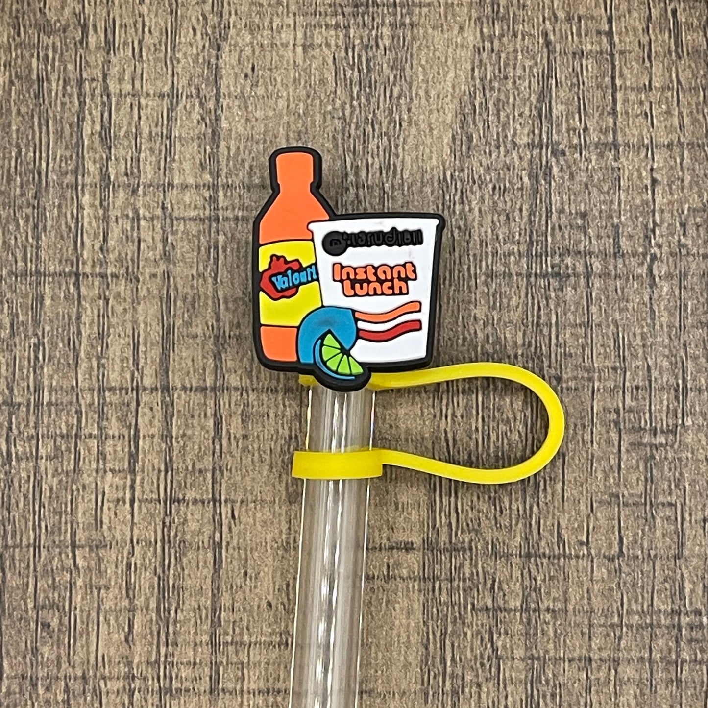 Late Night Snack Bow Silicone Straw Topper