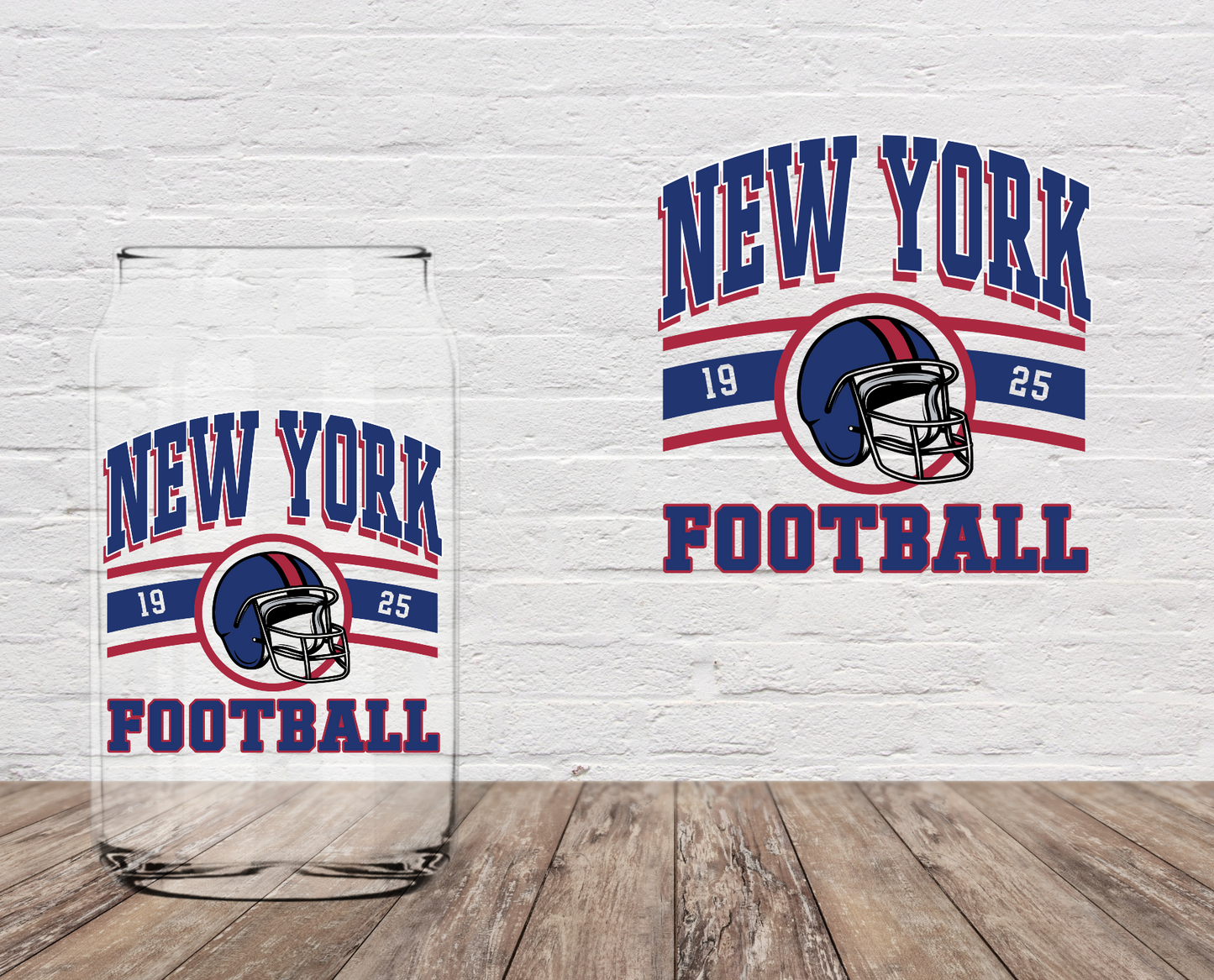 New York Football 4" UV DTF