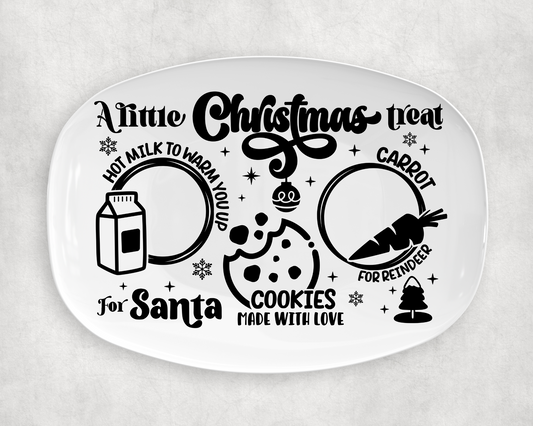 A Little Christmas Treat Plate UV DTF