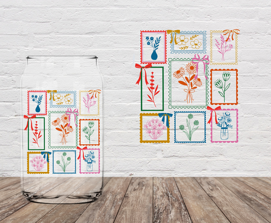 Floral Stamps 4" UV DTF