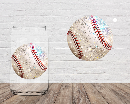 Glitter Baseball 4" UV DTF