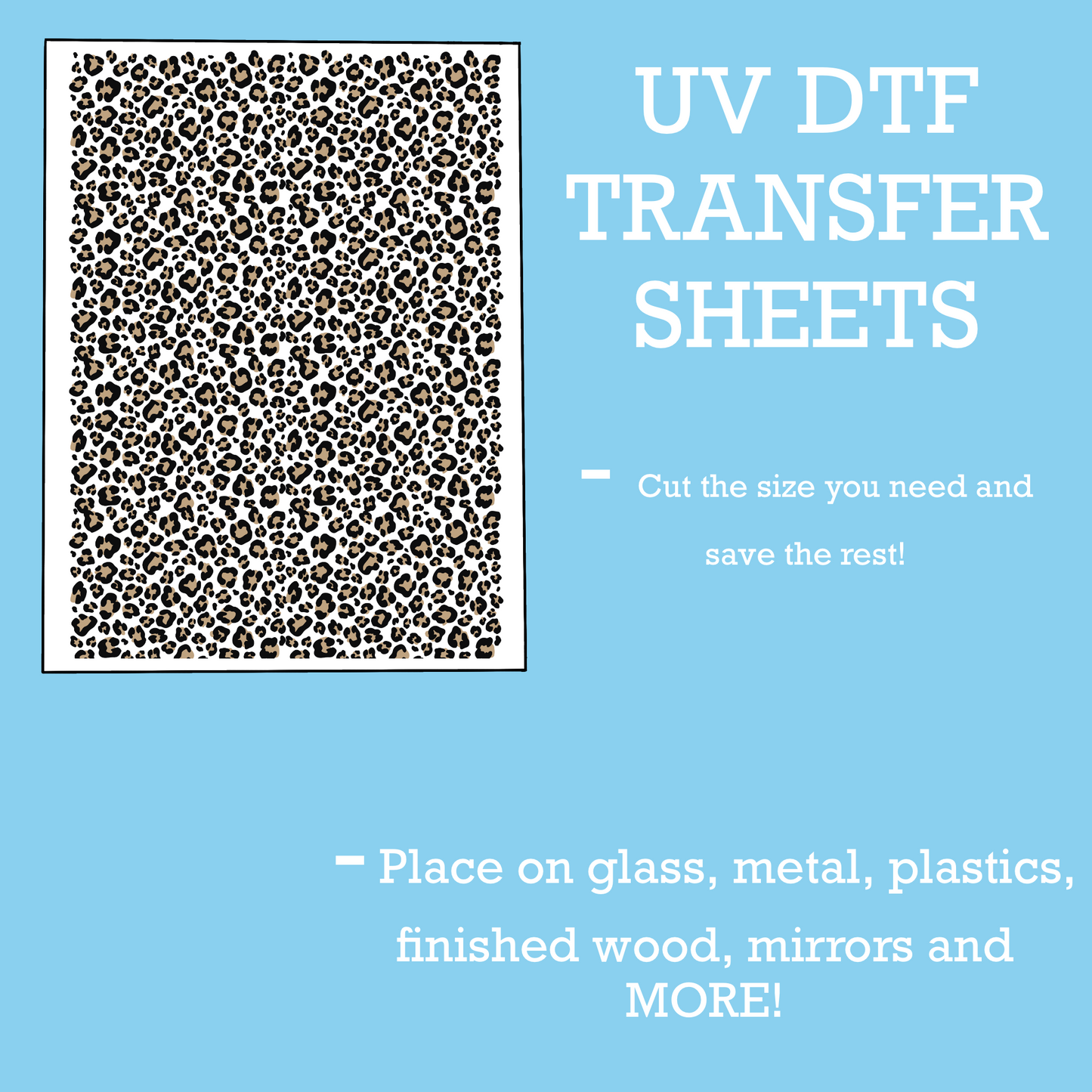 Animal Print UV DTF SHEET