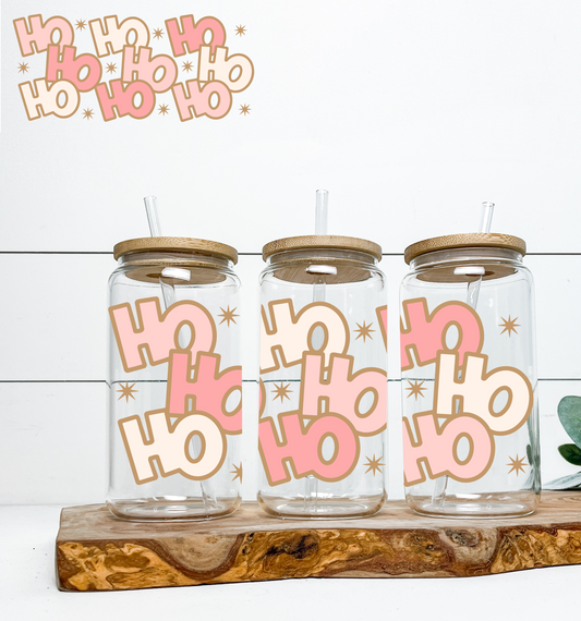 Pastel Pink Ho Ho Ho UV DTF
