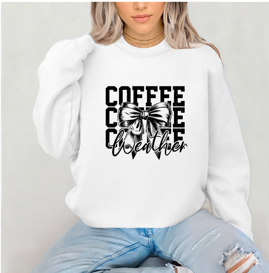 Coffee Weather (BLACK) SINGLE COLOR DTF TRANSFER
