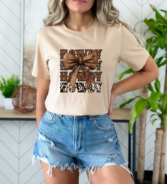 Howdy Brown Bow DTF TRANSFER