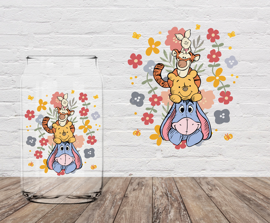 Floral Bear Friends 4" UV DTF