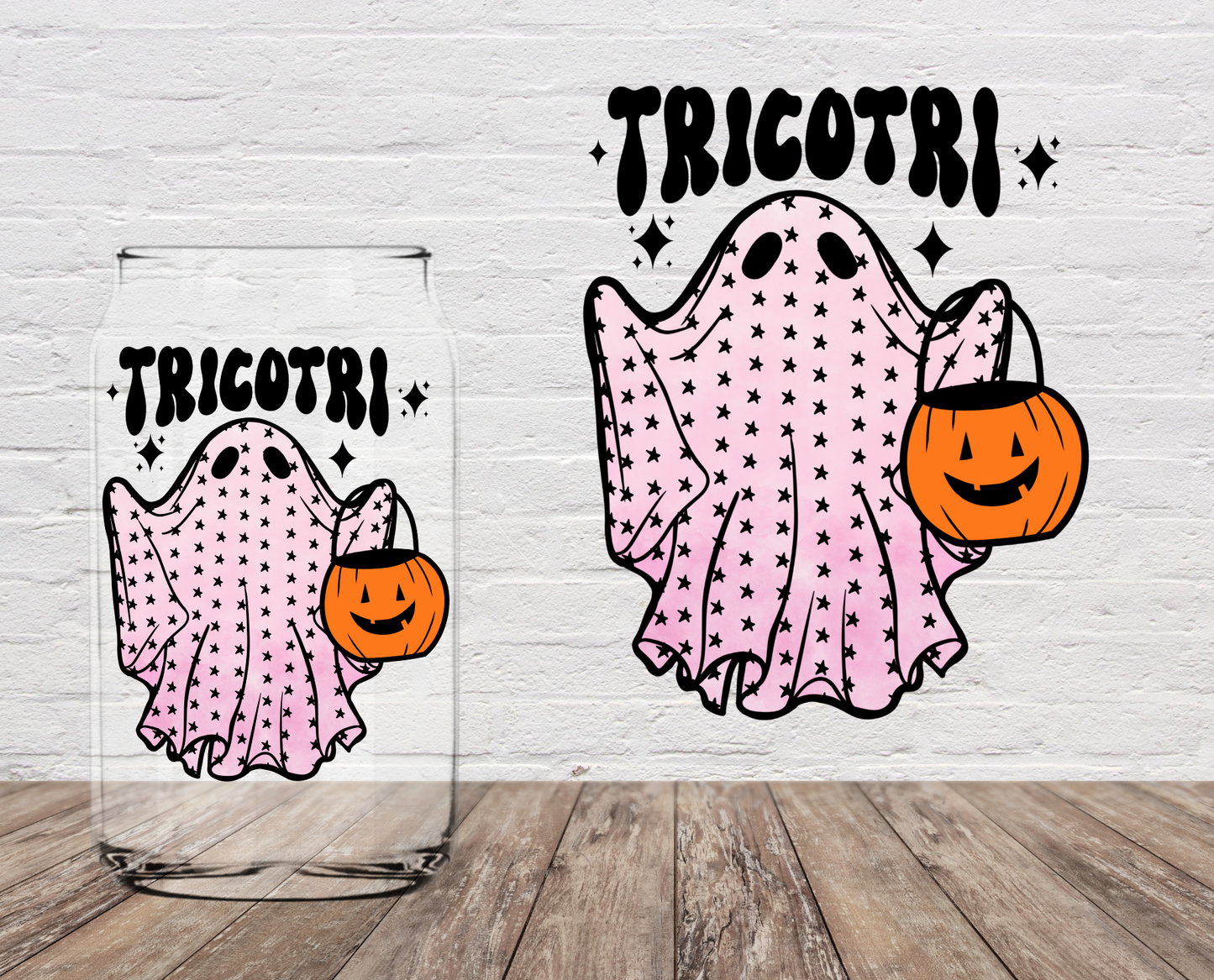 Tricotri Pink Ghost 4" UV DTF