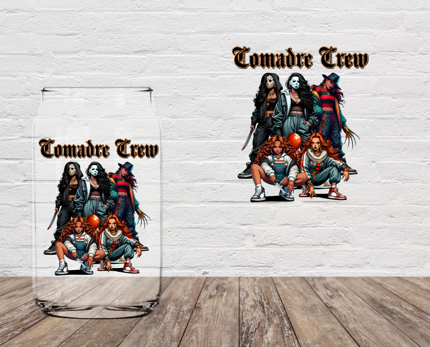 Comadre Crew Gangsters DOUBLE SIDED 4" UV DTF