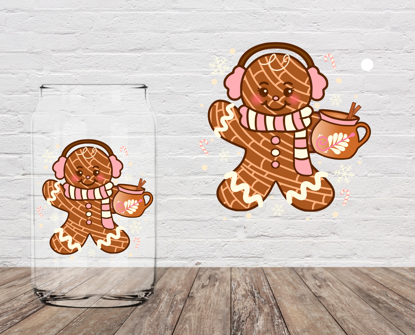 Snowing Gingerbread 4" UV DTF