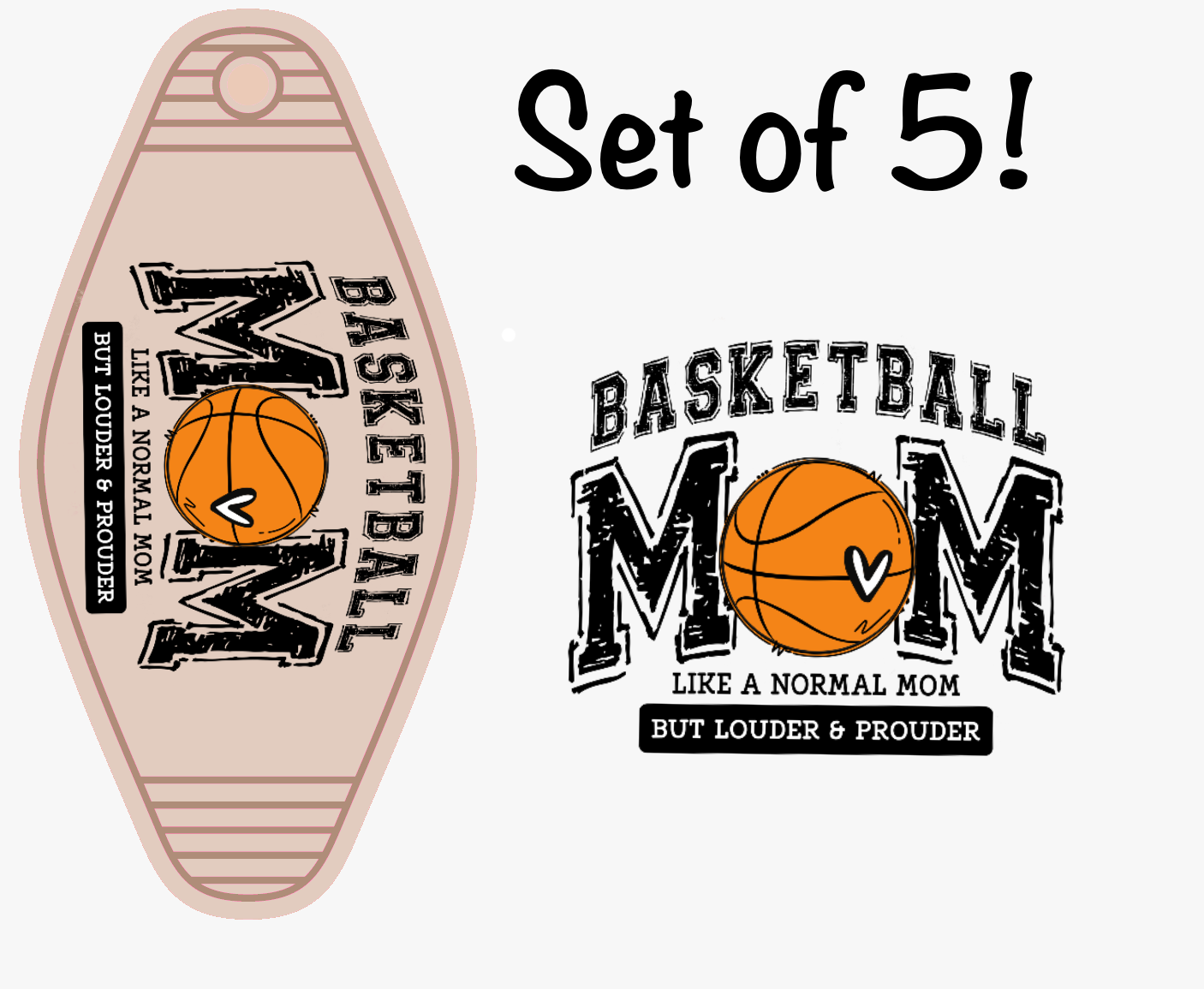 Basketball Mom UV (MOTEL KEYCHAIN)