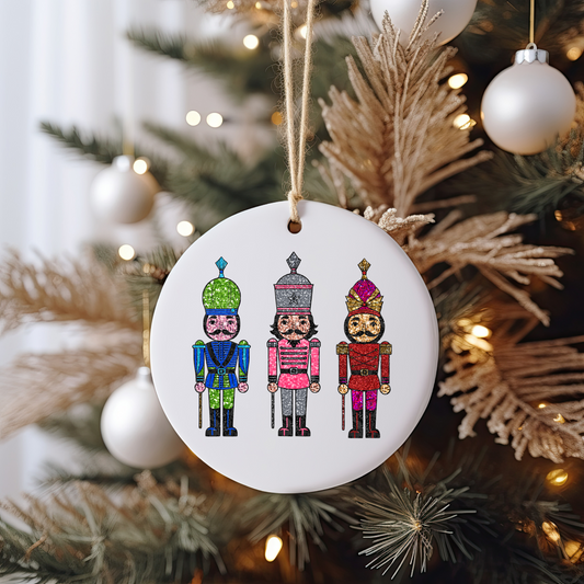 Nutcracker x3 Ornament Size UV DTF single sided