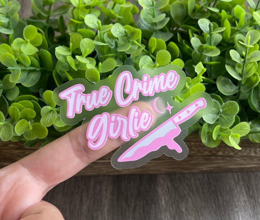 True Crime Girlie Vinyl Sticker