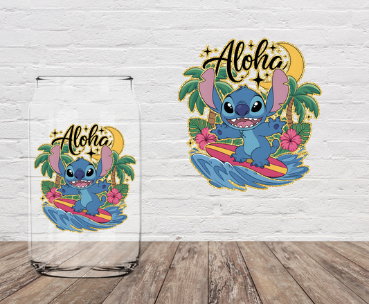 Aloha Blue Monster 4" UV DTF