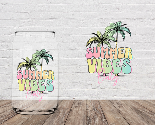 Summer Vibes Only Palms 4" UV