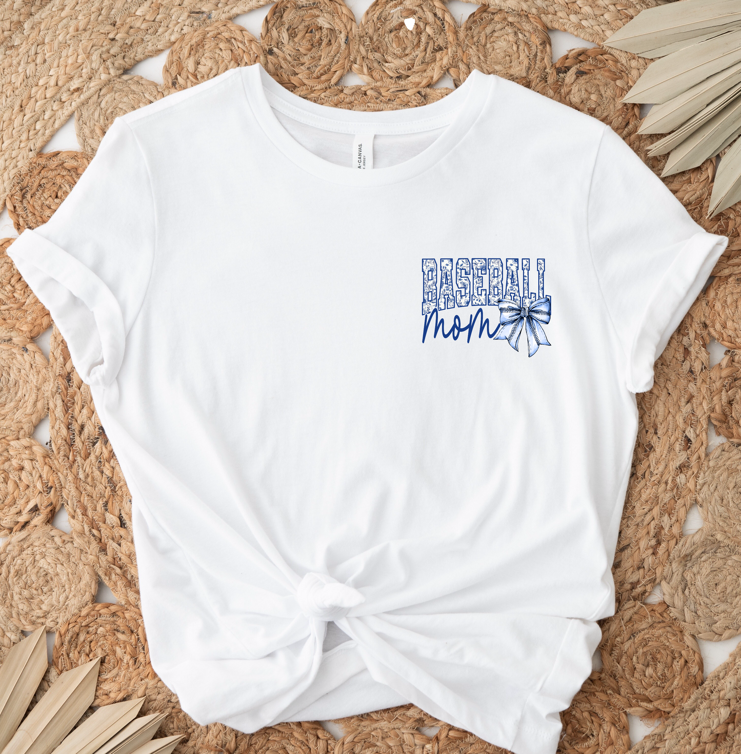 Blue Baseball Mom DTF TRANSFER