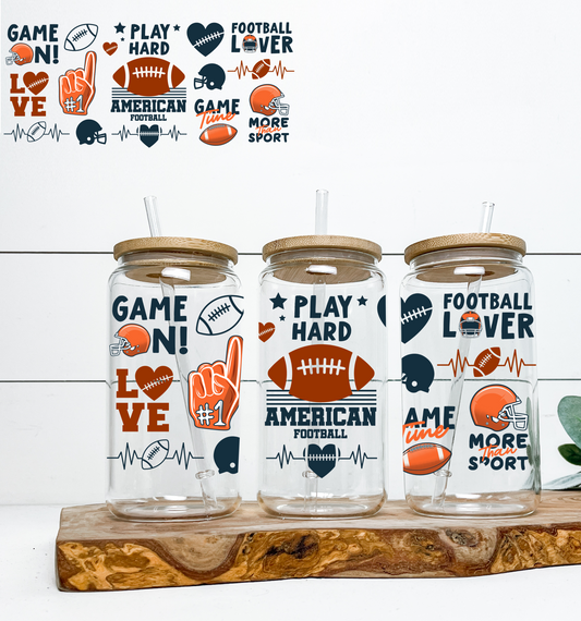 Football Lover LAST CHANCE 16oz UV DTF