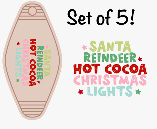 Christmas List UV (MOTEL KEYCHAIN)