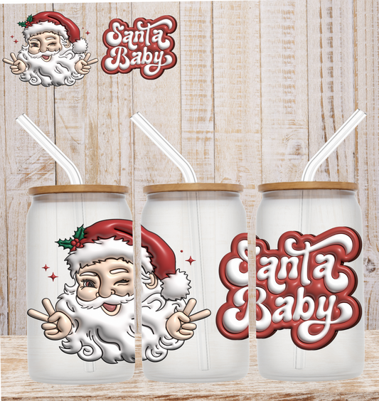Santa Baby 16oz UV DTF