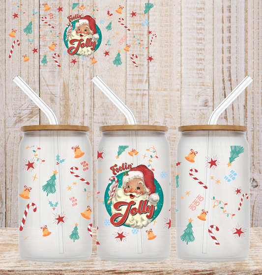 Santa Feeling Jolly 16oz UV DTF