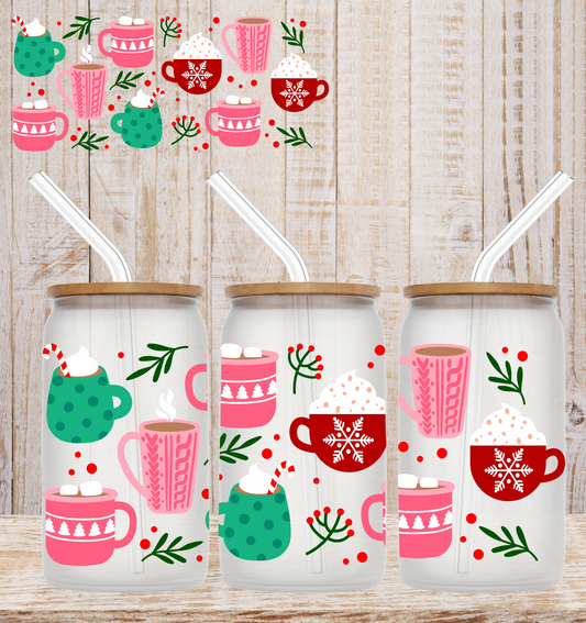 Hot Cocoa On A Christmas Day 16oz UV DTF
