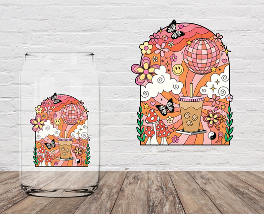 Disco Coffee 4" UV DTF LAST CHANCE